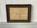 18th C. Family Record With British Monarchs Scrolling Frame  (CTF10)