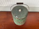Antique Country Green Painted Covered Pail (CTF10)