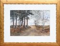 Louis K. Harlow Watercolor, Forest With Ocean (CTF20)