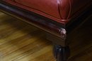 Contemporary Red Leather Tufted Ottoman (CTF20)