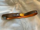 Civil War Union Army Belt Buckle On Leather Belt (CTF10)