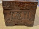 Antique Hand Carved Wood Box (CTF10)