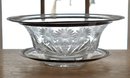 Cut Glass Bowl And Plate With Sterling Rim (CTF20)