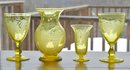 Vintage Yellow/Vaseline Pairpoint Glass, 11pcs (CTF20)