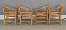 Vintage Old Hickory Adirondack Chairs And Two Footstools (CTF50)
