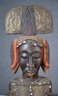 Large African Carved Sculpture With Bead And Brass Details (CTF20)