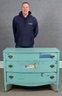 20th C. Rustic Bow Front Painted Chest (CTF20)