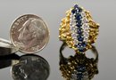 Vintage 18k Gold, Sapphire & Diamond Ring (CTF10)