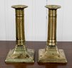 Two Pairs Antique Brass Candlesticks (CTF10)