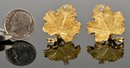 18k Gold Leaf Earrings (CTF10)