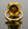 22k Greek Gold And Garnet Ring (CTF10)