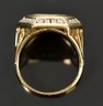 14k Gold Coin And Diamond Ring (CTF10)