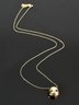 14k Gold And Diamond Ball Necklace (CTF10)