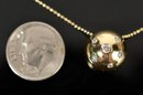 14k Gold And Diamond Ball Necklace (CTF10)
