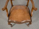 Antique Arts And Crafts Oak Armchair (CTF10)