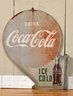 Vintage Drink Coca-cola Ice Cold Flange Sign (CTF10)