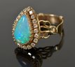 Vintage 14k Opal And Diamond Ring (CTF10)