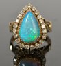 Vintage 14k Opal And Diamond Ring (CTF10)