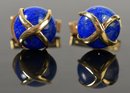 14k Gold, Lapis Lazuli Cufflinks (CTF10)