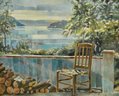 Vintage Oil On Canvas, Lake Scene (CTF20)