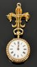 18k Gold Enamel And Diamond Lapel Watch And Pin (CTF10)