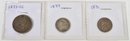 3 Type Coins: 1831, 1833 Dime, 1877 - CC Quarter (CTF10)