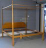 Contemporary Eldred Wheeler Tiger Maple King Size Tester Bed (CTF50)