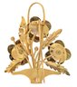 Vintage 14k Gold Pearl And Enamel Floral Brooch (CTF10)