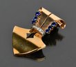 Vintage Tiffany & Co. 14k Gold, Diamond And Sapphire Clip (CTF10)