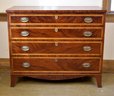 Antique Federal Four Drawer Mahogany Chest (CTF20)