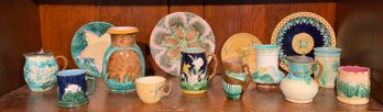 Vintage And Antique Majolica Table Wares, 14pcs (CTF30)
