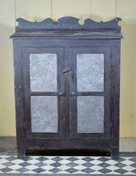 19th C. West Virginia Pierced Tin Pie Safe (CTF30)