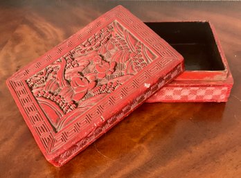 Antique Chinese Cinnabar Box (CTF10)