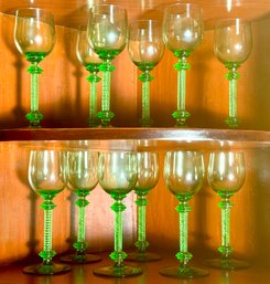 Vintage Green Blown Romer Wines, 12pcs. (CTF20)