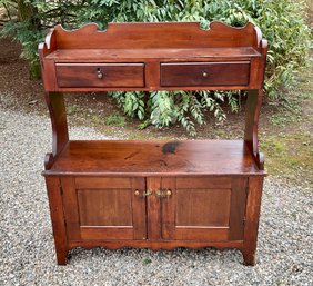 19th C. Pine Bucket Bench (CTF20)