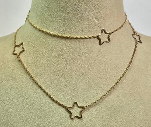 14k Yellow Gold Endless Star Chain (CTF10)