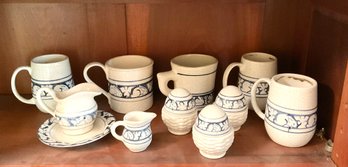 Dedham Style Pottery, 10 Pcs. (CTF10)