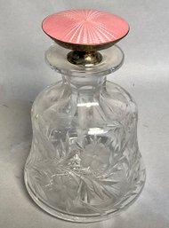 Fine Antique Cut Glass And Enamel Perfume (CTF10)