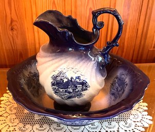 Vintage Ironstone Wash Bowl & Pitcher