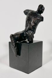 Mid-Century Bronze Sculpture, Sitting Figure (CTF10)