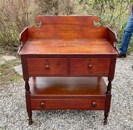 19th C. Sheraton Three Drawer Wash Stand (CTF20)