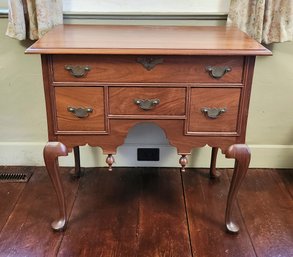 Henry Page Queen Anne Style Cherry Lowboy (cTF10)