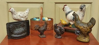 Vintage Chicken Accessories, 7pcs. (CTF10)