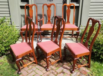 Henry Page Queen Anne Style Dining Chairs, Set Of 6 (CTF30)