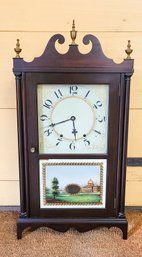 Antique Paine Furniture Pillar & Scroll Mantle Clock (CTF20)