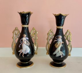Pair Of Antique Paris Porcelain Vases (CTF20)