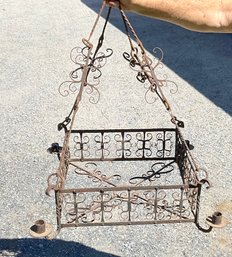 Antique Wrought Iron Candle Chandelier (CTF20)
