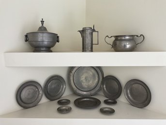 Early European Pewter Collection, 13pcs. (CTF10)