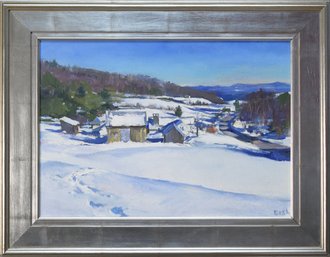 Peter Gish Oil On Canvas, Winter Landscape (CTF20)