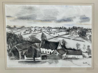 Willem Paerels Charcoal, Country Landscape, 3 Of 3 (cTF20)